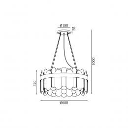 Подвесная люстра Vele Luce Fantasma VL3195P12  - 7 купить